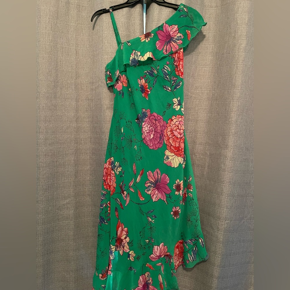 One shoulder asymmetrical dress. Size 6.